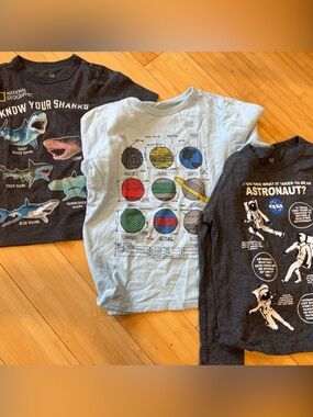 LIKE NEW! BUNDLE! 3! Gap Kids Toddler Assorted Cotton Tee Shirts Sz XS/S